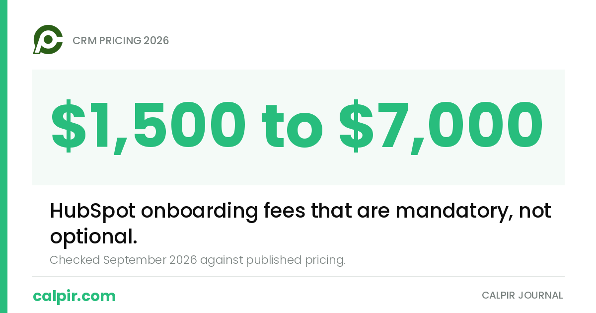 A comparison table showing published CRM subscription prices next to the mandatory fees and metered charges that sit on top of them